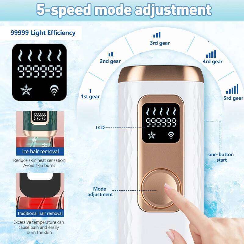 Frozen 999999 Flash Level 5 Painless Pulse Light Epilator Rejuvenation Armpit Leg Laser Hair Removal Device