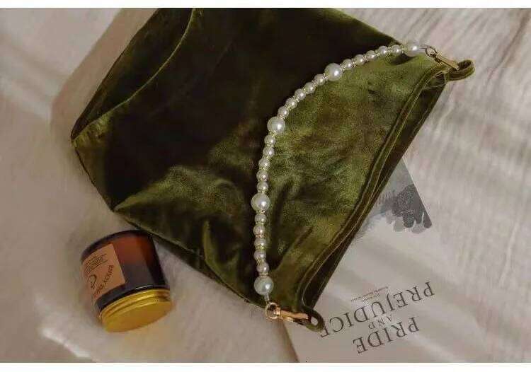 Fashion Veet Bags Totes Shoulder Bag Women Party Casual Stylish Handbag Pearls Crossbody