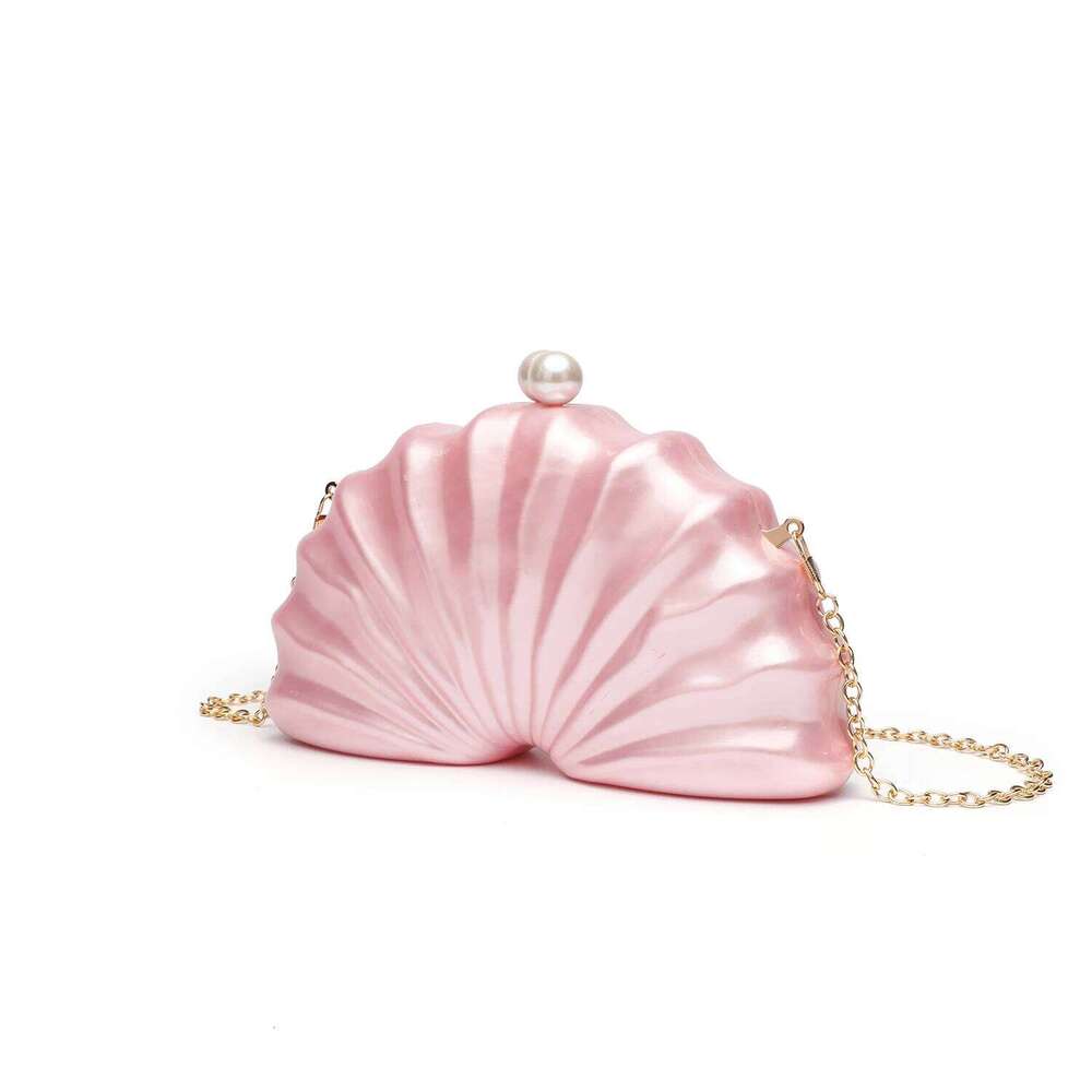 2024 Designer Acrylic Shell Clutch Bag - Unique Women's Shoulder Crossbody Purse for Wedding Party Evening Dinner