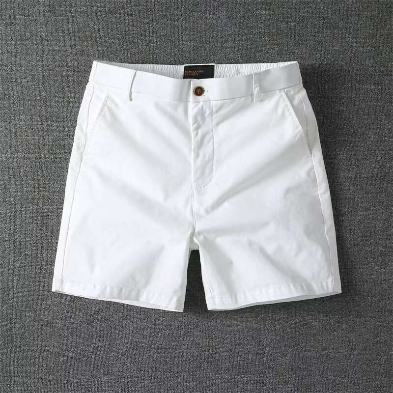 Summer New Men's Casual Slim Fit Straight Cargo With Slight Stretch, Cotton Four-Quarter Pants, Beach Shorts B5