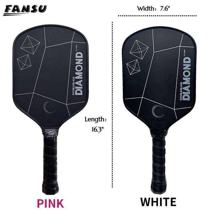 New Double Black Dia RC16mm PINK/White DBD Thermoforming T700 carbon fiber Pickleball Paddle Approved by USAPA