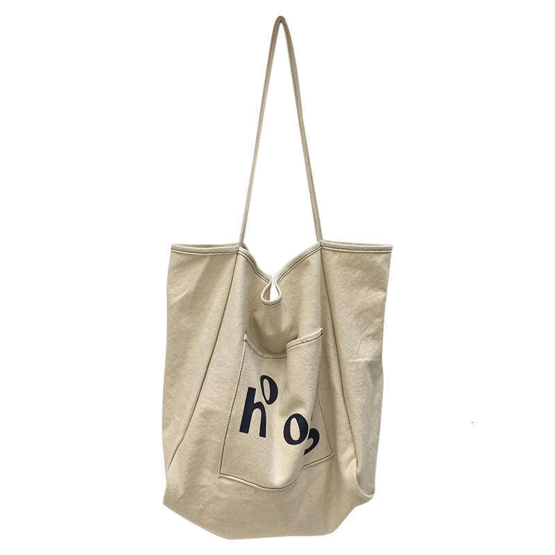 Artistic Ins Super Popular Canvas for Women, Single Shoulder Handbag, Large Capacity Shopping Bag, 2021 New Trend Simple Tote Bag