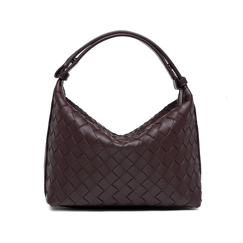 Handbag 2025 New High-End Woven Women's Niche Casual Simple Handheld Textured Pillow Bag