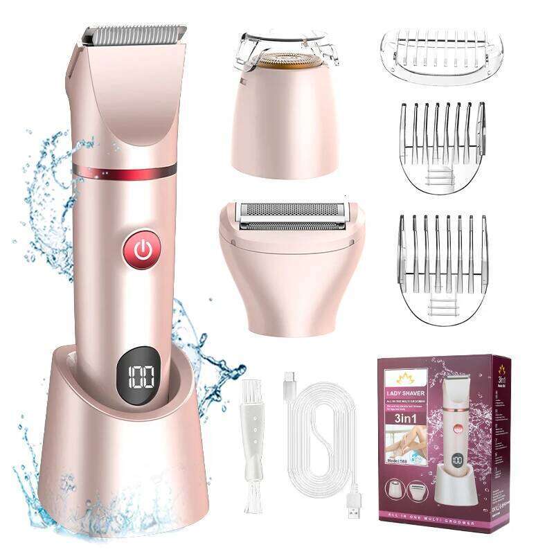 RESUXI 588 Women's 3-in-1 Electric Epilator Bikini Lady Shaver Removal Sideburns Lip Clipper Private Hair Trimmer