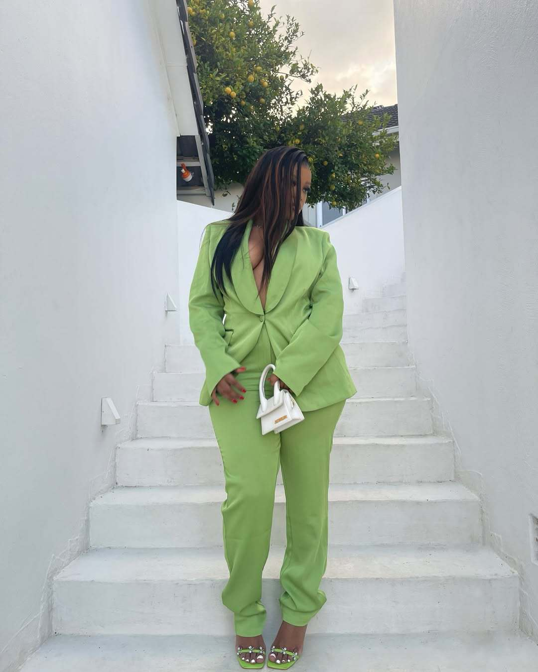 Casual Women Suit Evening Dress V-Neck New Party Prom Gowns Solid Color 2-Pieces Coat Pants Prom Dress Plus Size Customized vestidos de novia