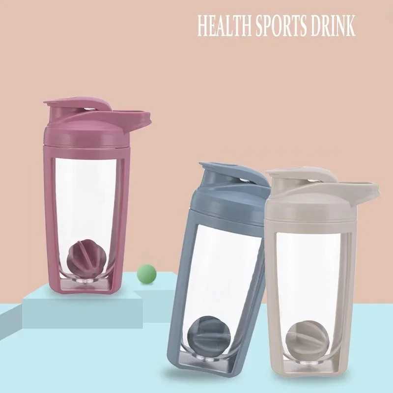 550ML Shaker Cup Sports Water Bottle Portable Coffee Milk Mixing Cup Protein Powder Shake Mixing Cup Sealed Leak-proof Bottle XJ250609