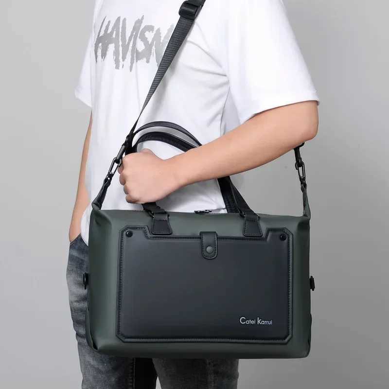 Casual Fashion Travel Totes Men Hand Bag Single Shoulder Men Handbag Large Capacity Business Crossbody Bag Male Top-Handle Bags W250610