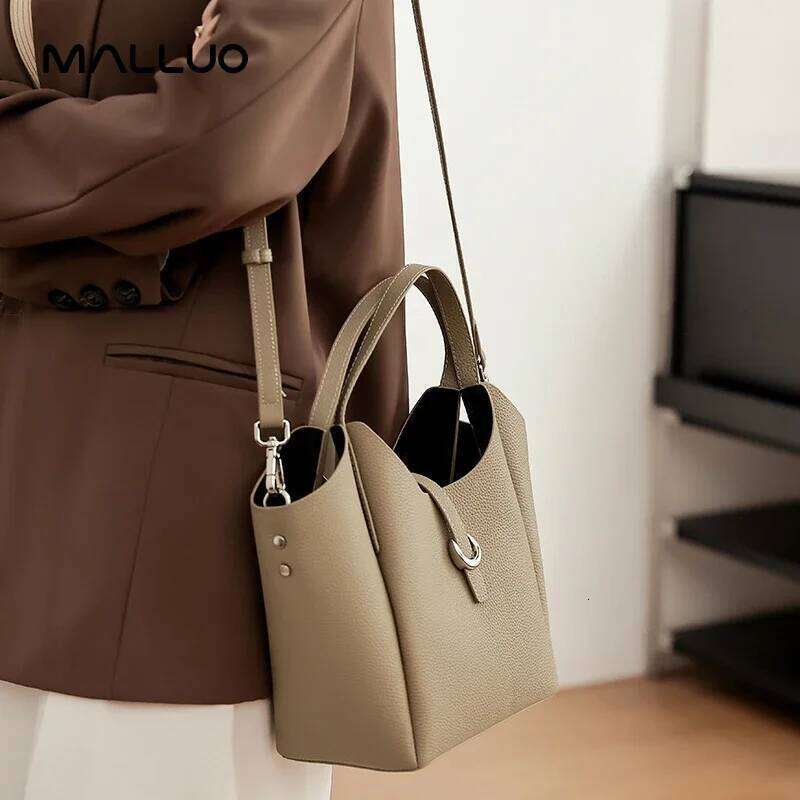 Women Natural Cow Genuine Leather Shoulder Bag Female Retro Casual Cowhide Handbag Ladies Designer Crossbody Bags Lady