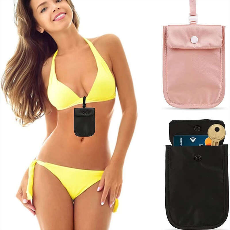 Ultra-thin Waterproof Underwear Coin Purse Travel Portable Sports Fitness Hidden Nylon Card Holder Hanging Close-fitting Small Bag