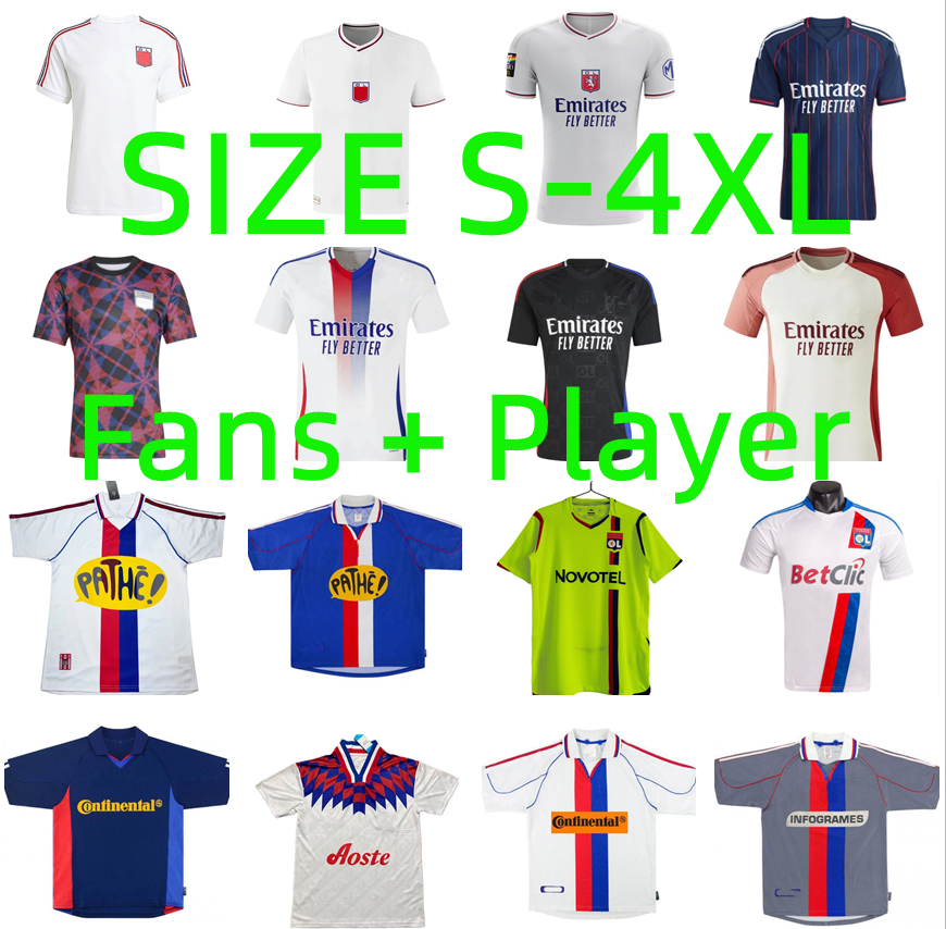 24 25 26 Maillot de foot Lyon Soccer Jerseys 2024 2025 2026 Lyonnais OL football shirts AOUAR CHERKI TOLISSO BOATENG men kids kits equipment Fans Player version