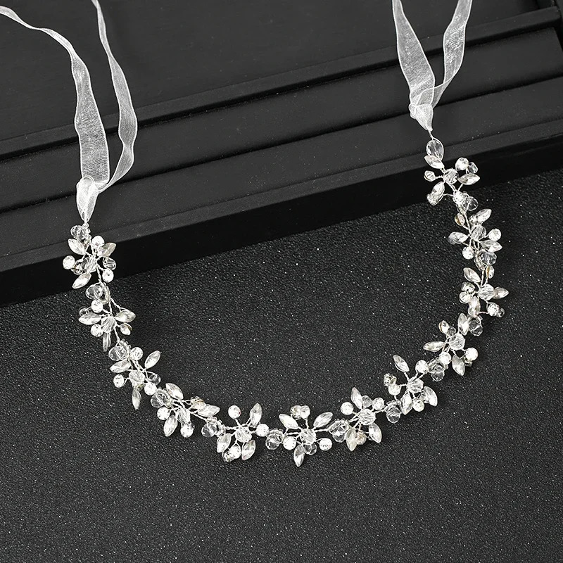 Silver Color Headbands For Women Bride Handmade Crystal Rhinestone Tiaras Hairbands Wedding Hair Accessories Queen Headband Gift 250610