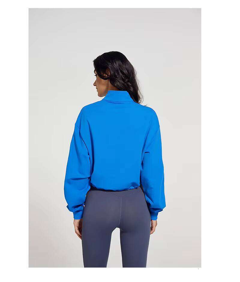Training & Clothing Autumn 1/4 Zipper Sports Gym Jogging Yoga 95% Cotton Cut Oversized Pullover Women's Hoodie
