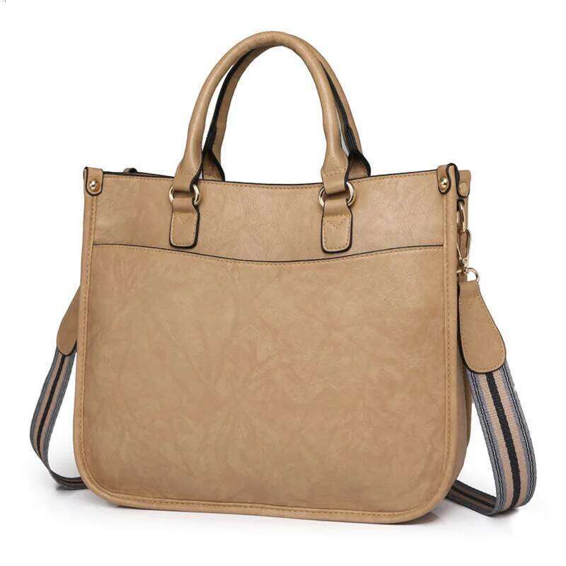 Designer Luxury 2025 New Casual Retro Women's Crossbody Daily Handbag Briefcase Fashion PU Leather Commuting Shopping Shoulder Bag For Women