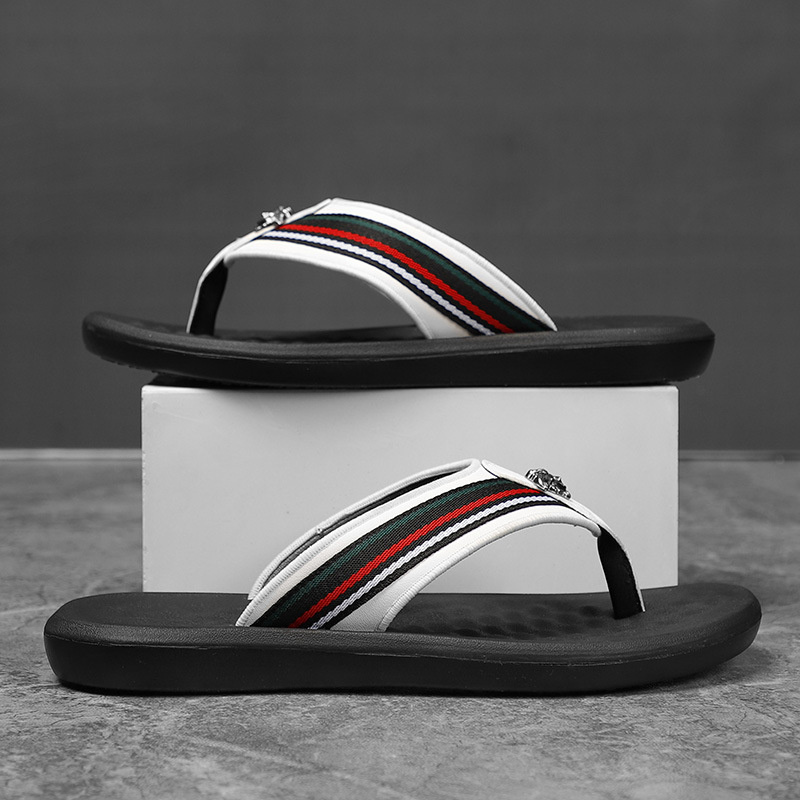 Designer slippers free shipping 2025 new summer fashion luxury high-end printed thick bottom flip flops for mens womens