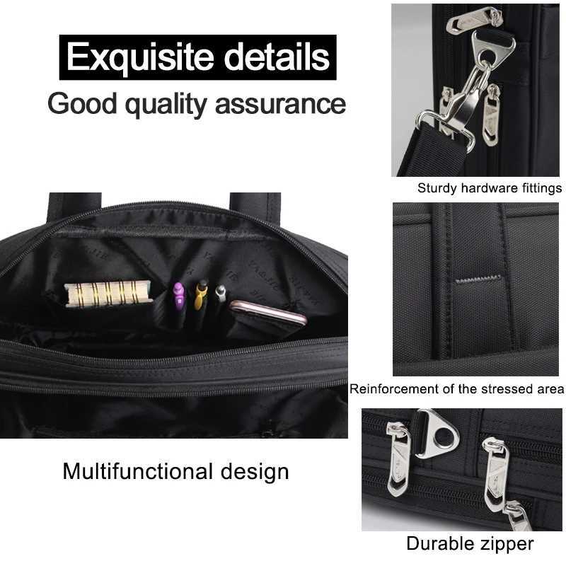 Large Capacity Briefcase Bag Men Business Bag 17 15.6 14 inch Laptop Bag Shoulder Bags Canvas Handbags Messenger Work Tote Bag W250610