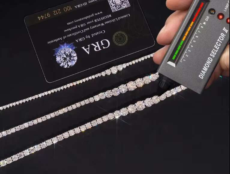 OACOCA Moissanite Diamond Tennis Chain Necklace Bracelet Hip Hop 925 Sterling Silver Cuba Chain Vvs DRE
