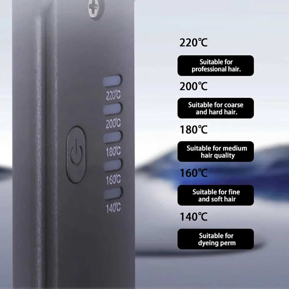 Kemei Ceramic Flat Iron Professional for Less Frizz Hair Straightener Smooth Finish Floating Plates Styling Tool Quick Heat Up W250610