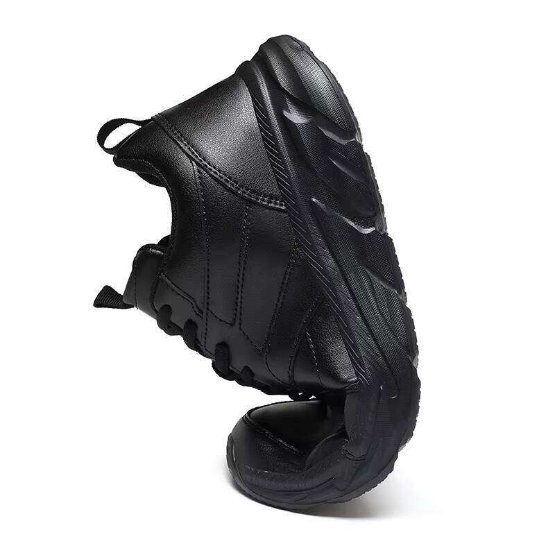 Wholesale Men Leather Upper Blank Sport Man All Black Sneakers Winter Light Weight Running Shoes With Fleece