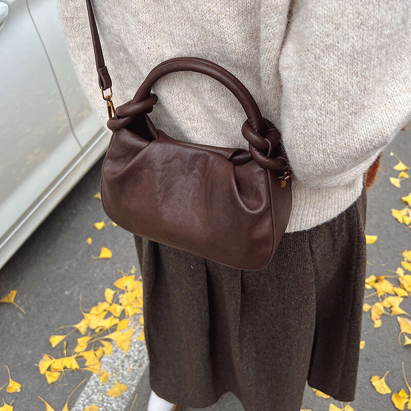 High-End Niche Single Shoulder For Women 2025 New Style Ladies Pleated Handbag Dumpling Chain Crossbody Bag