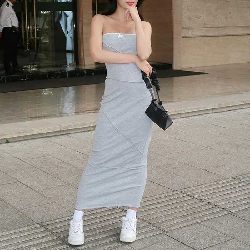 Strapless Sexy Dress Women Summer New Fashion Print Sleeveless Strap Off Shoulder Dress Bodycon Casual Elegant Club Party Dress XJ250610