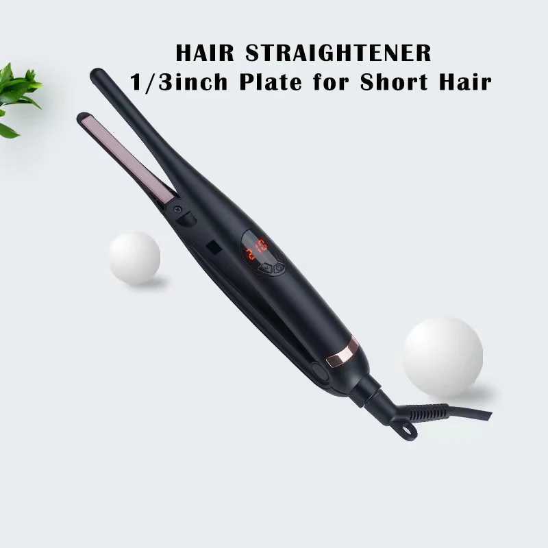 2 in 1 Flat Iron Hair Straightener Hair Curler Professional Ceramic Flat Iron For Short Hair Women And Men Beard Straightener W250610