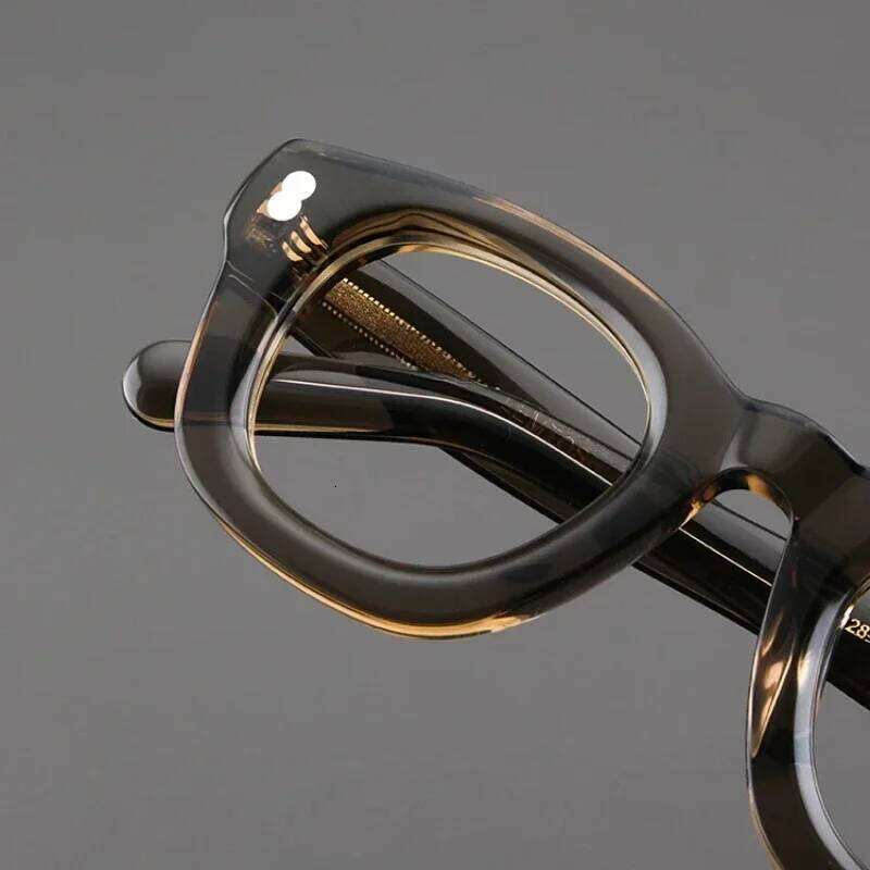 Men Glasses Frame Fashion Thick Acetate Square Designer Brand Myopia Eyewear Handmade Optics Women Prescription Eyeglasses