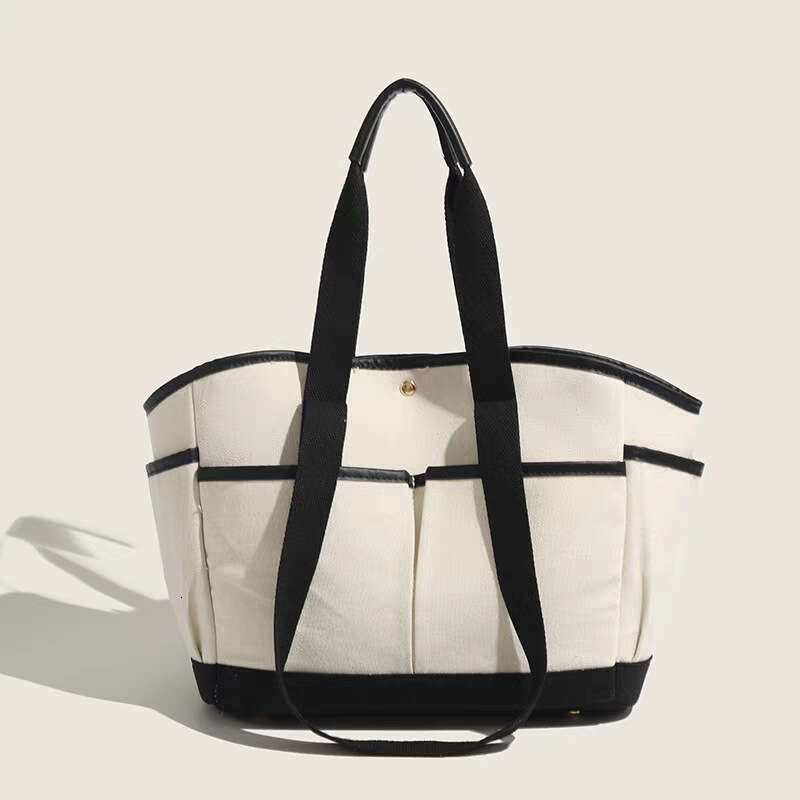 Korean Style Mommy Large Capacity Tote Mother and Baby Outing Casual Versatile Lightweight Multi-Compartment Multi-Functional Canvas Bag