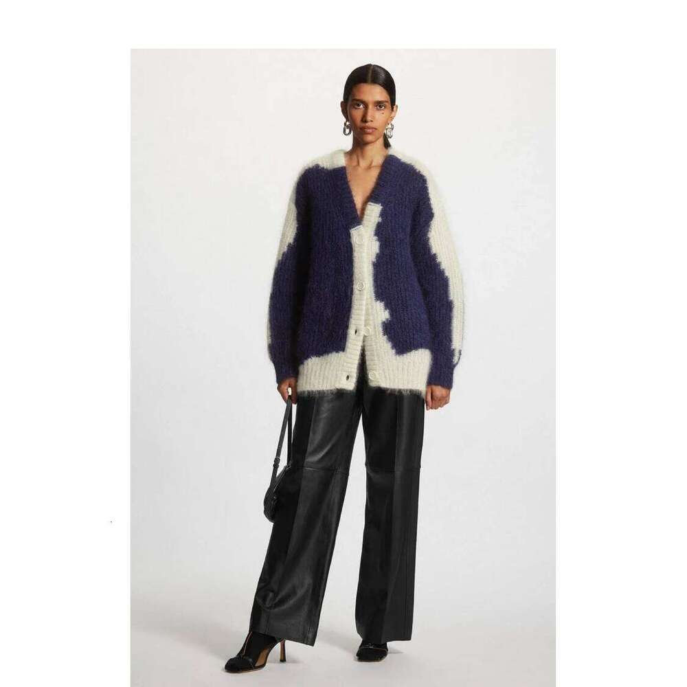 Ethereal MD 2025 cos new style of Women's casual half-front fleece blend long sweater