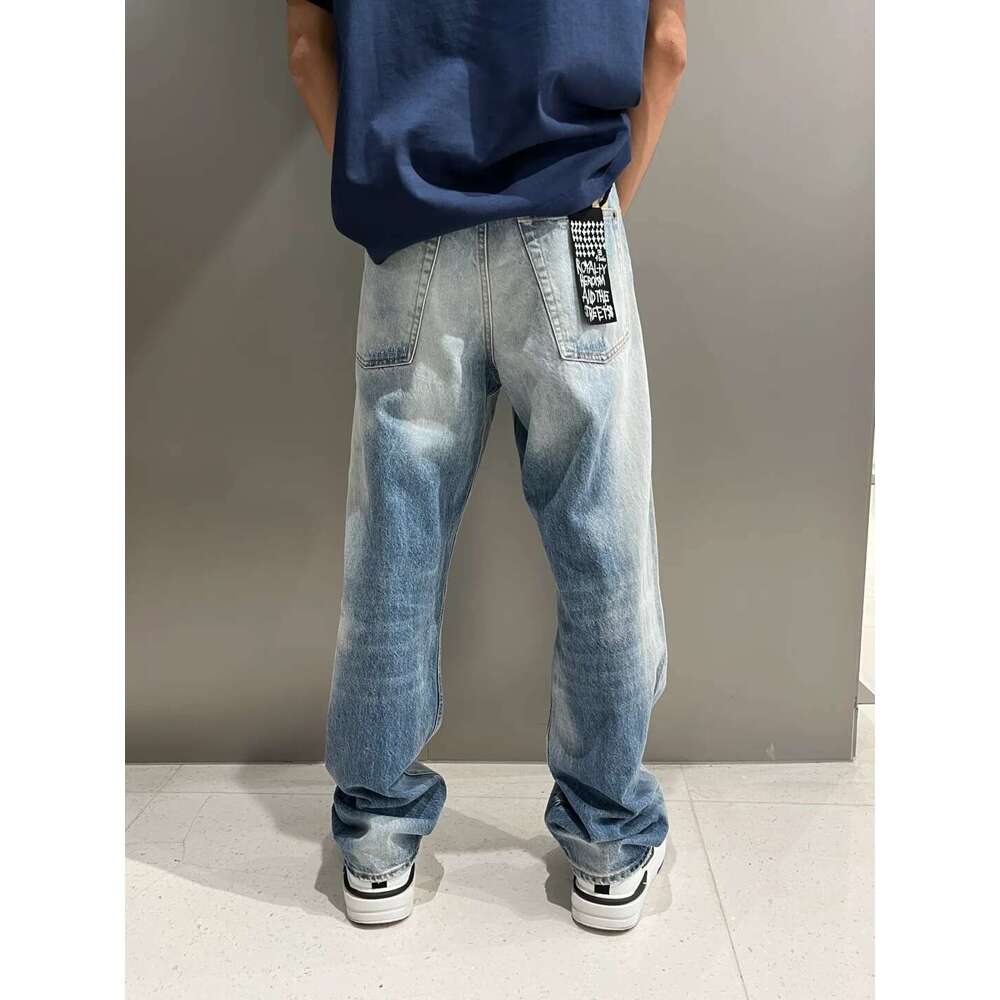 Mens designer jeans amiribrand skinny ksubi men cotton print hip hop black Straight white denim trousers purples hole Pants Jean wash tvintage sl