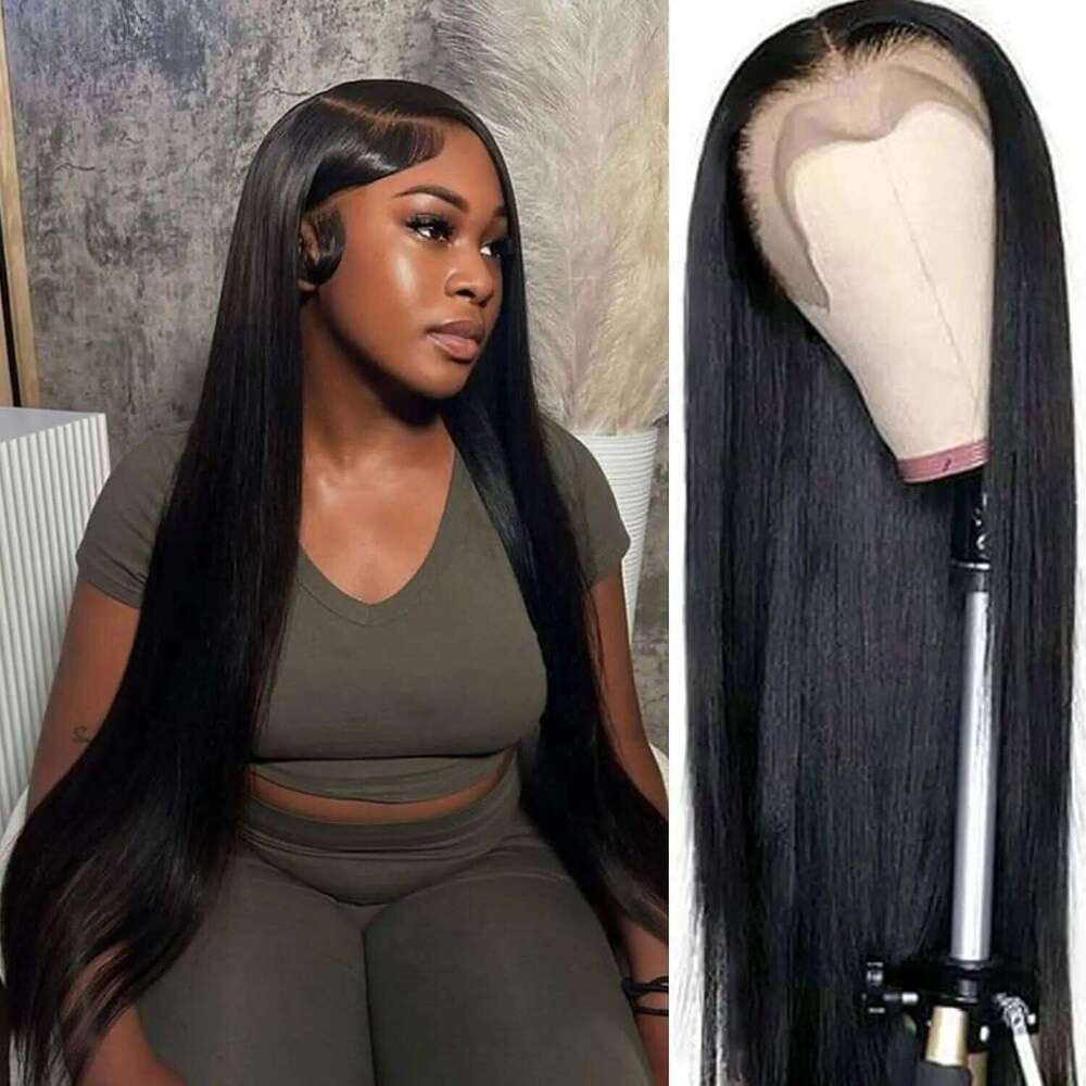 13X4 Straight Front Wigs 180% Density 13x6 HD Lace Wig Pre Plucked with baby hair 12A Virgin Human Hair