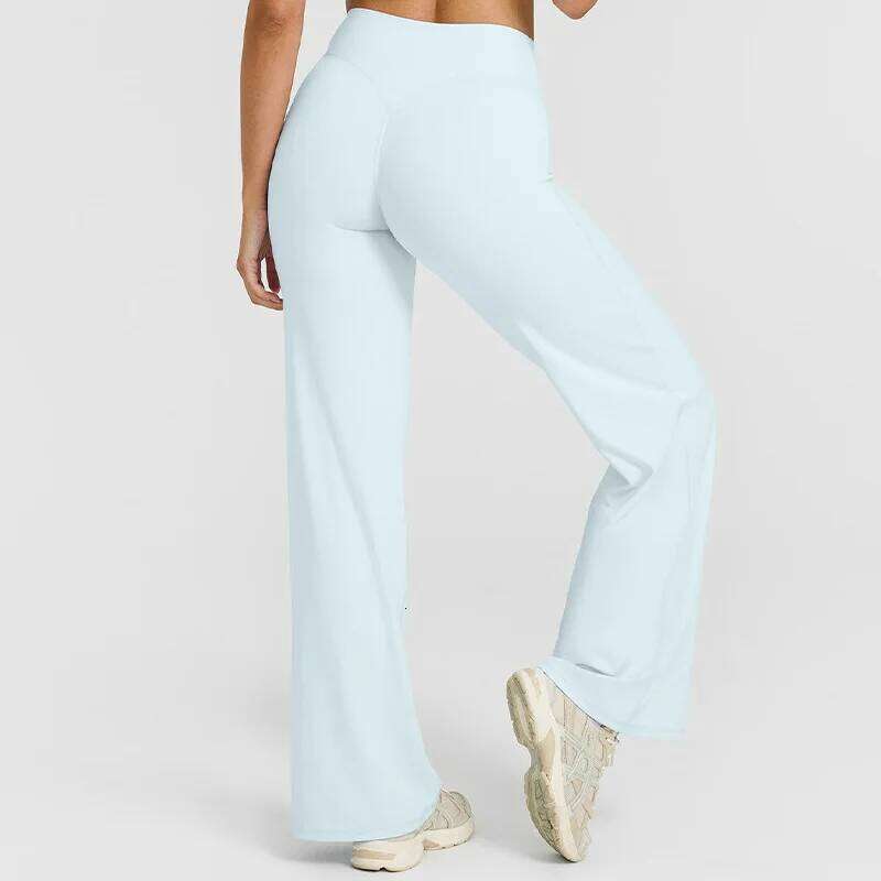 Ports And Fiess Straight Women's High-Elastic Belt Breathablenon-Embarrassing Yoga Pants Loose Wide-Leg Trousers