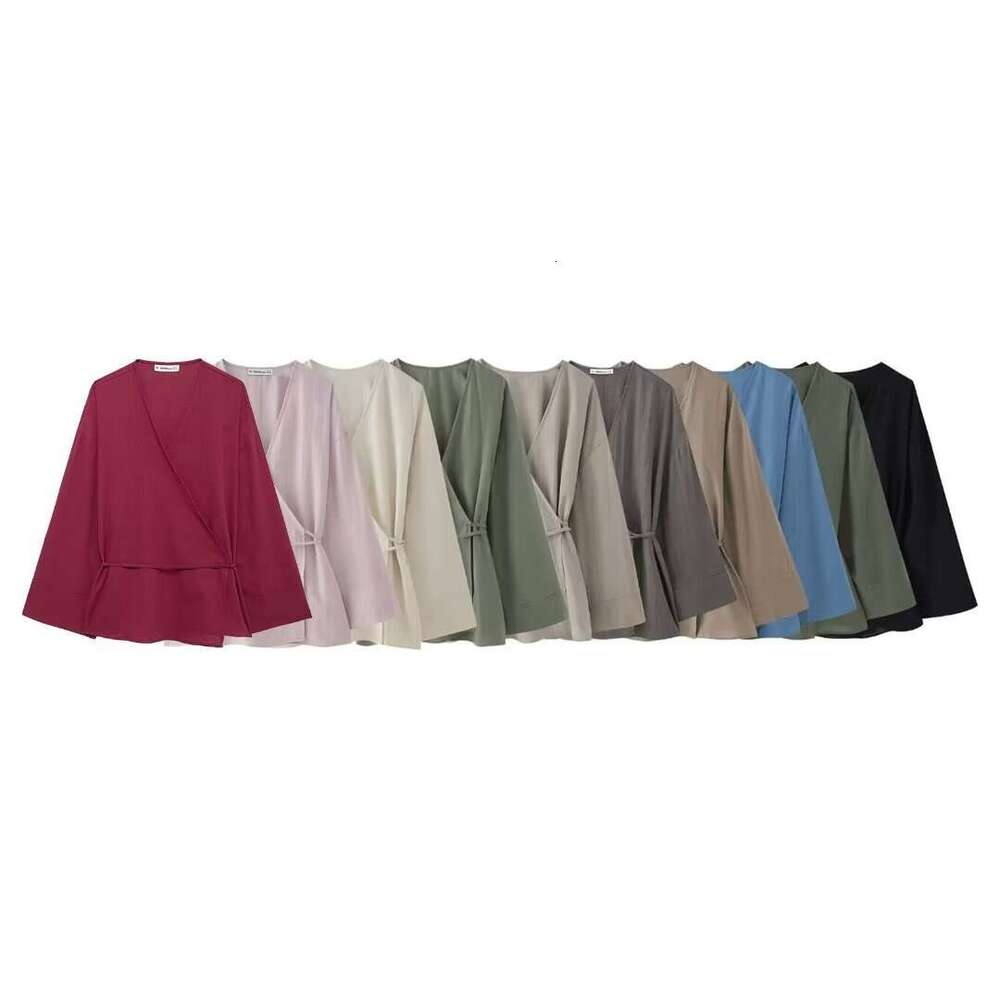 Spring New Style Textured Double Collar Kimono-Style Outerwear27743pants27431 B5