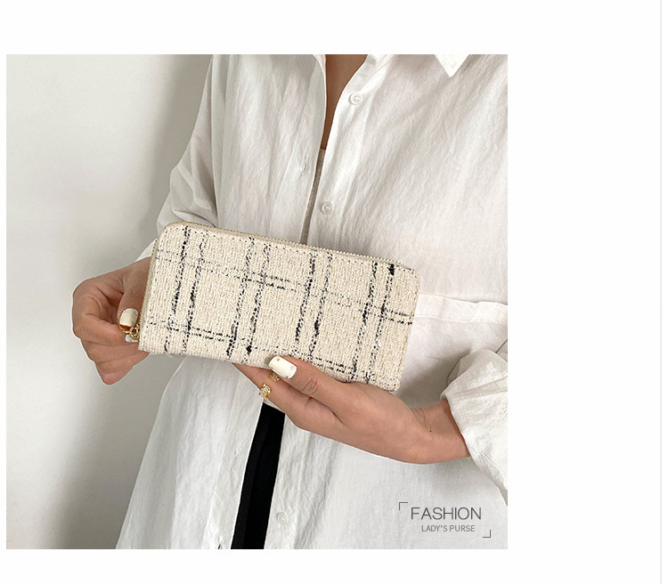 Free Shipping 2025 New Designer Bag Cotton And Linen Single Handle Women's Wallet Long, Exquisite And Practical Card Bag High-quality Trendy Coin