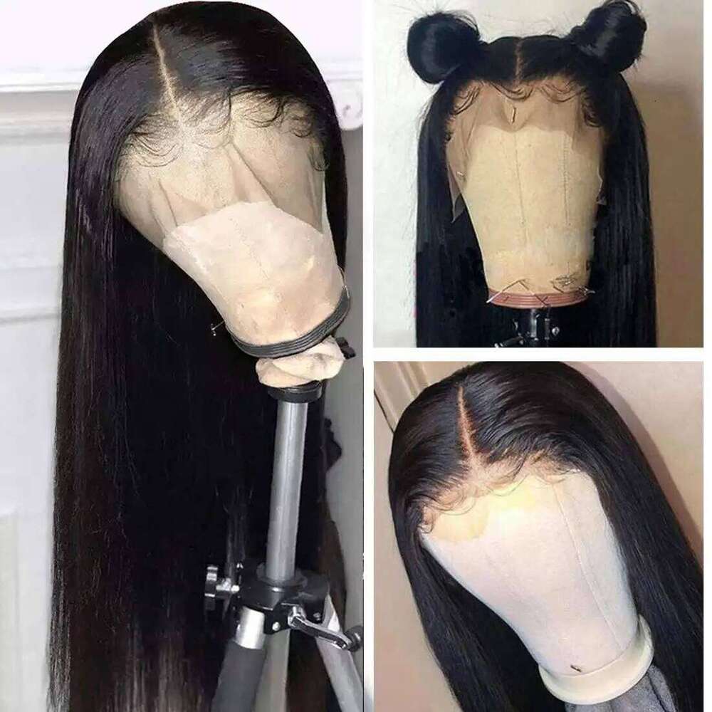 13X4 Straight Front Wigs 180% Density 13x6 HD Lace Wig Pre Plucked with baby hair 12A Virgin Human Hair