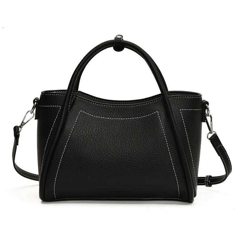Retro Minimalist Hand-Held Bucket New Niche High-End Single Shoulder Bag, Casual Versatile Women's Bag