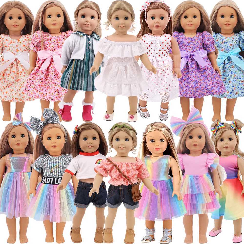 Kawaii Doll Dress Clothing Accessories For 43cm Born Baby Doll 18 Inch American Doll Girls Toys zapfs Birthday Christmas Gift W250610