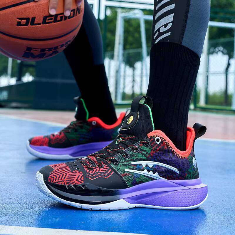 new arrival mens basketball shoes anti slip rubber sole mesh upper couple unisex sneaker