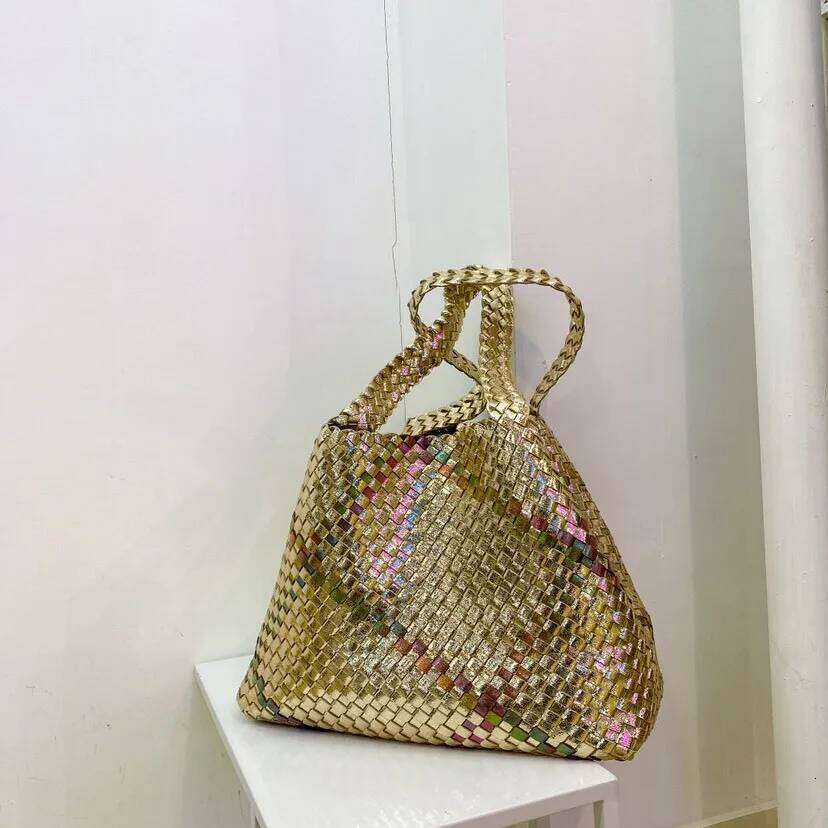 XIYUAN Lady Woven Large Capacity Tote For Women 2023 Designer Soft Leather Handbag Quality Handbags Big Shoulder Bag