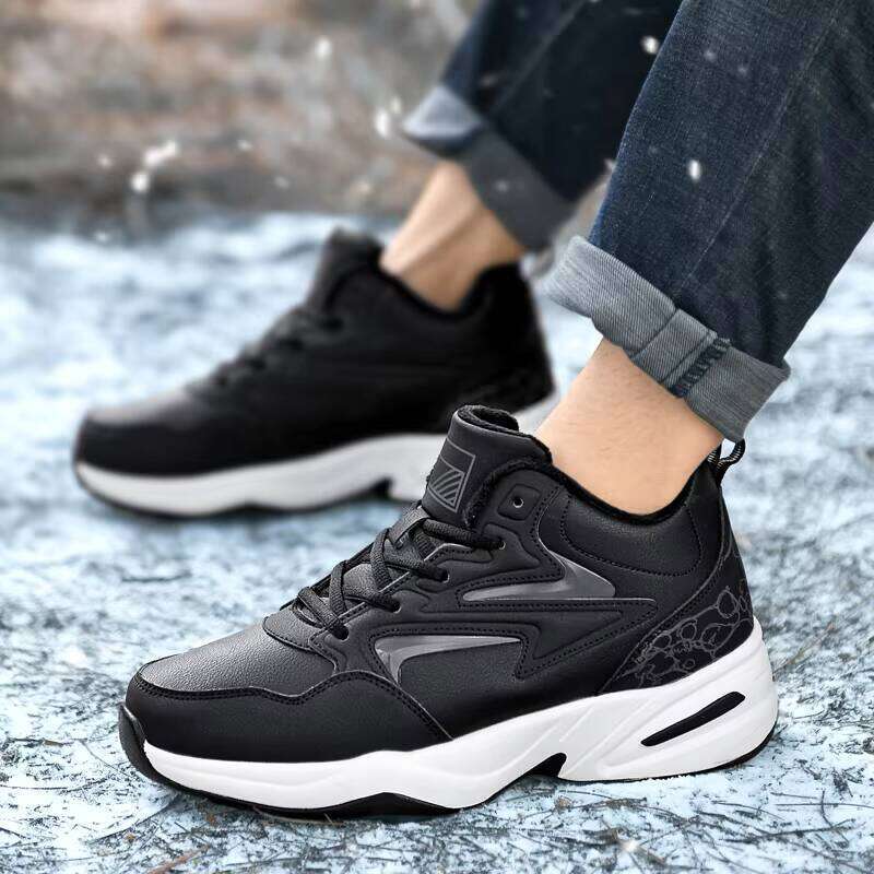 New Style Plus Veet Warm Cotton Shoes Wear-resistant Running Walking Basketball Casual Sneakers