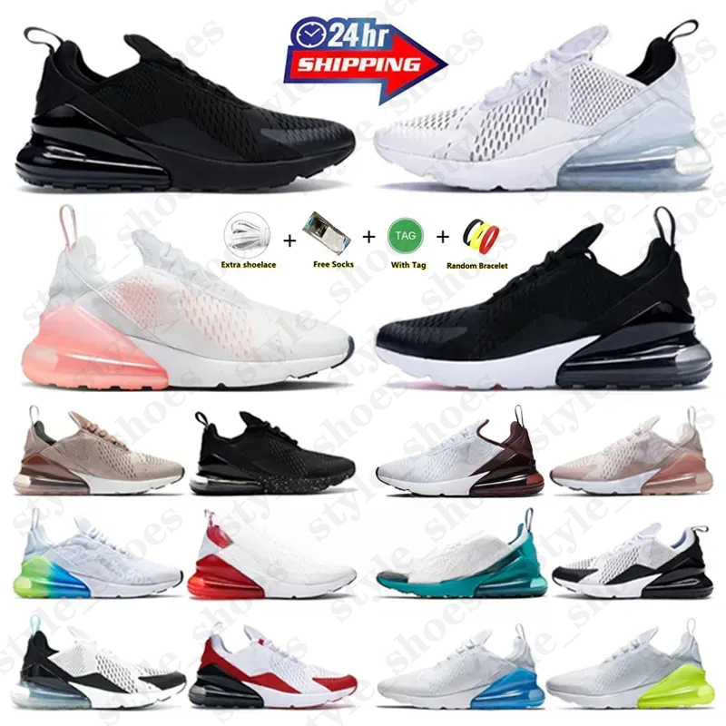 270 270s Designer Running Shoes Triple Black Core White Atmosphere Anthracite Brown University Red Photo Blue Men Women trainers Sports Sneakers platform shoe