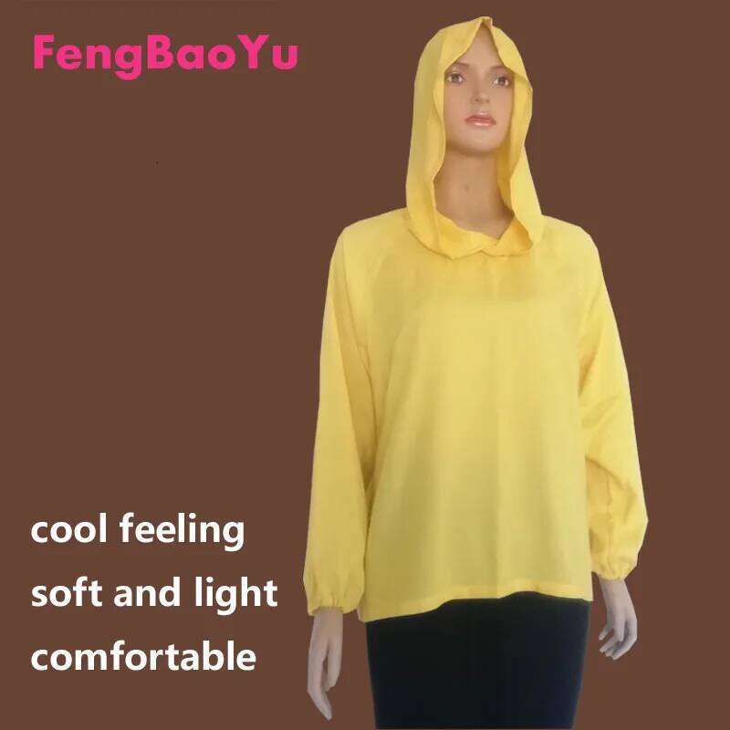 Fengbaoyu Cotton Silk Spring Summer Long-Sleeved Hooded T-Shirt Men's And Women's Sunscreen Travel Fat Large Size Leisure