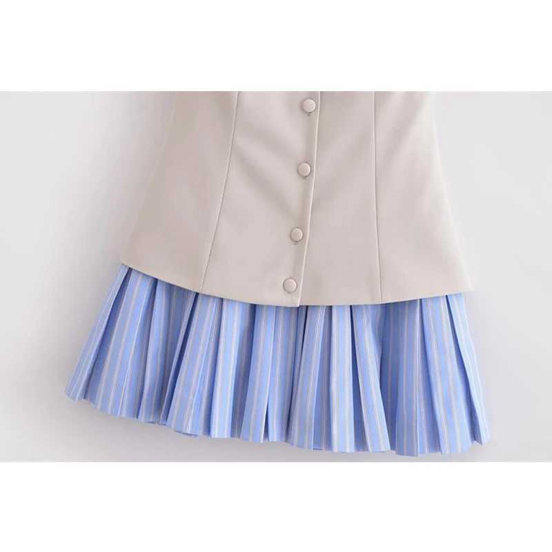 Dresses Womens Summer 2025 New Chic Patchwork Tube Top Slim Mini Elegant Holiday Womens Dress Street Fashion Youth DressXJ250610