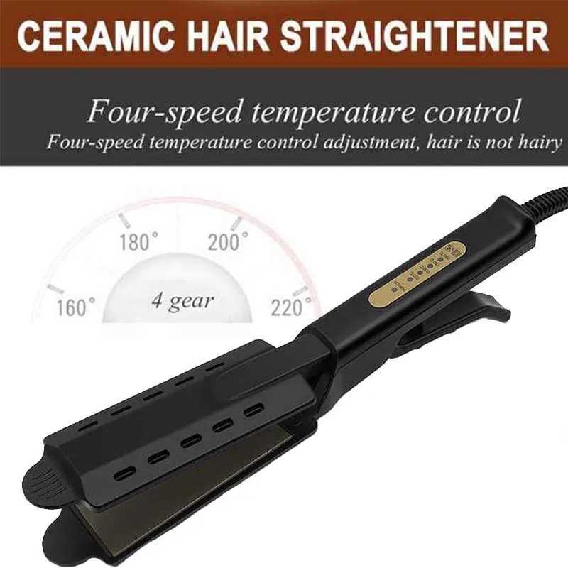 Hair Straightener Four-Gear Temperature Adjustment Ceramic Tourmaline Ionic Flat Iron Curling Iron Hair Curler For Women Hair W250610