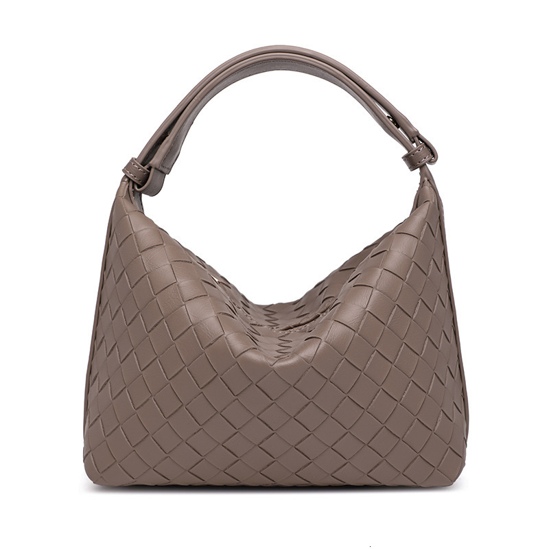Handbag 2025 New High-End Woven Women's Niche Casual Simple Handheld Textured Pillow Bag