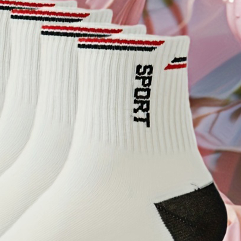 Mesh Fabric Breathable Sports Socks Featuring Comfort-Cushioned Sole for Enhanced Performance