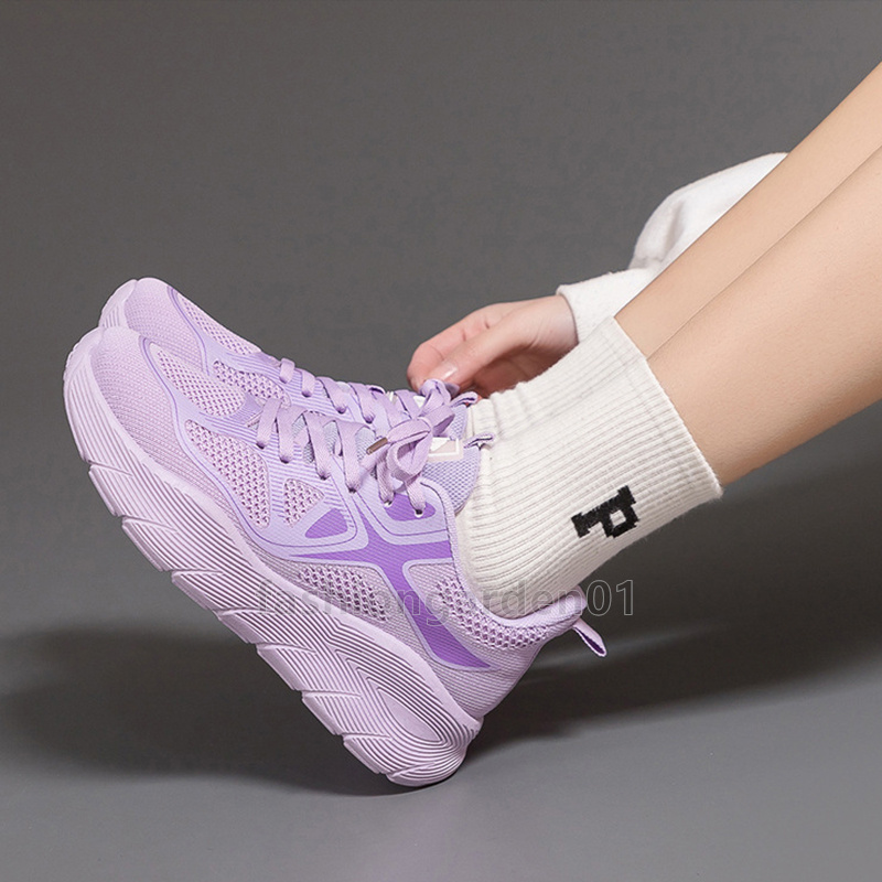 designer shoes sneakers womens mens trainers flying mesh weaver breathable lightweight non slip gym sports casual sneaker platform shoes dhgate