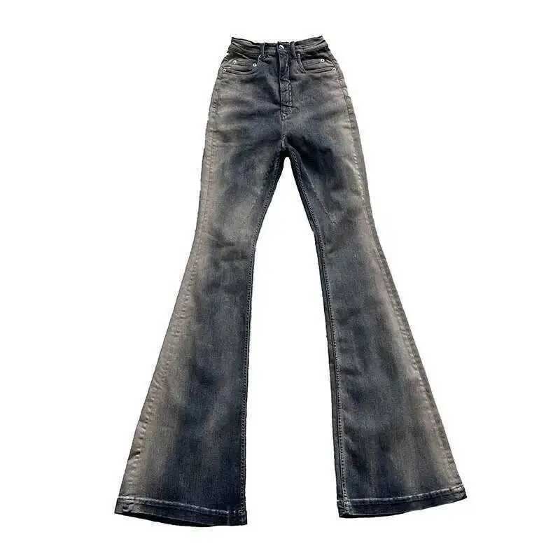 FEWQ Niche Men Jeans Wash Gradient Floor Mop Casual Trend 2025 Vintage New Korean Fashion Flared Pants High Street 24X1639 M250610