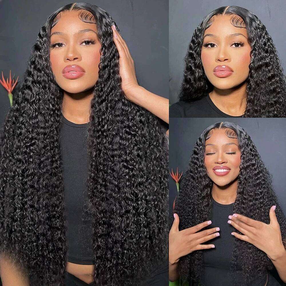 13x4 13X6 Deep Wave Frontal Natural Curly HD Front For Women Wet And Wavy Lace Closure Human Hair Wigs