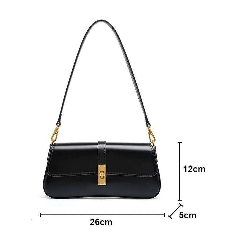 Designer Women Baguette High Quality Genuine Leather Shoulder Bag Fashion Cowhide Women's Crossbody Bags 2517