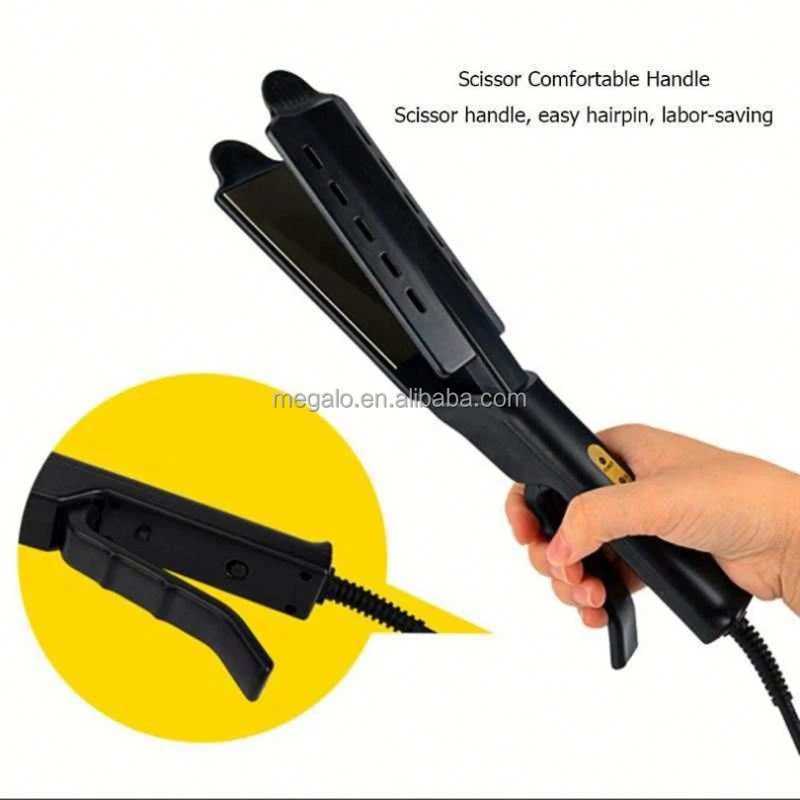 Hair straightener with steam function Electric LCD back Hot Sale steam dry flat iron professional hair straightener W250610